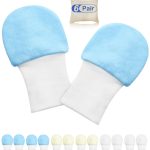 Newborn Baby Mittens Anti Scratch Baby Mittens No Scratch Mittens Baby Gloves for 0-6 Months Boys Girls(6 Pairs)